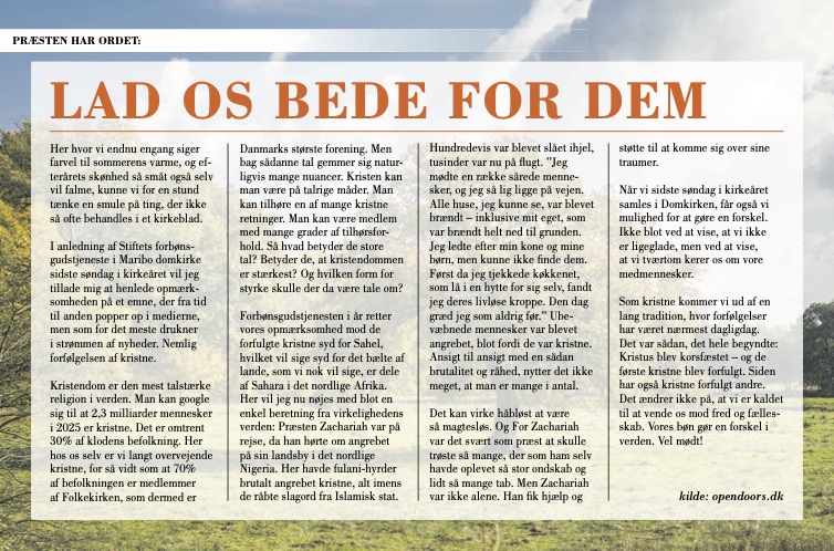 Præsten har ordet oktober-november 2025