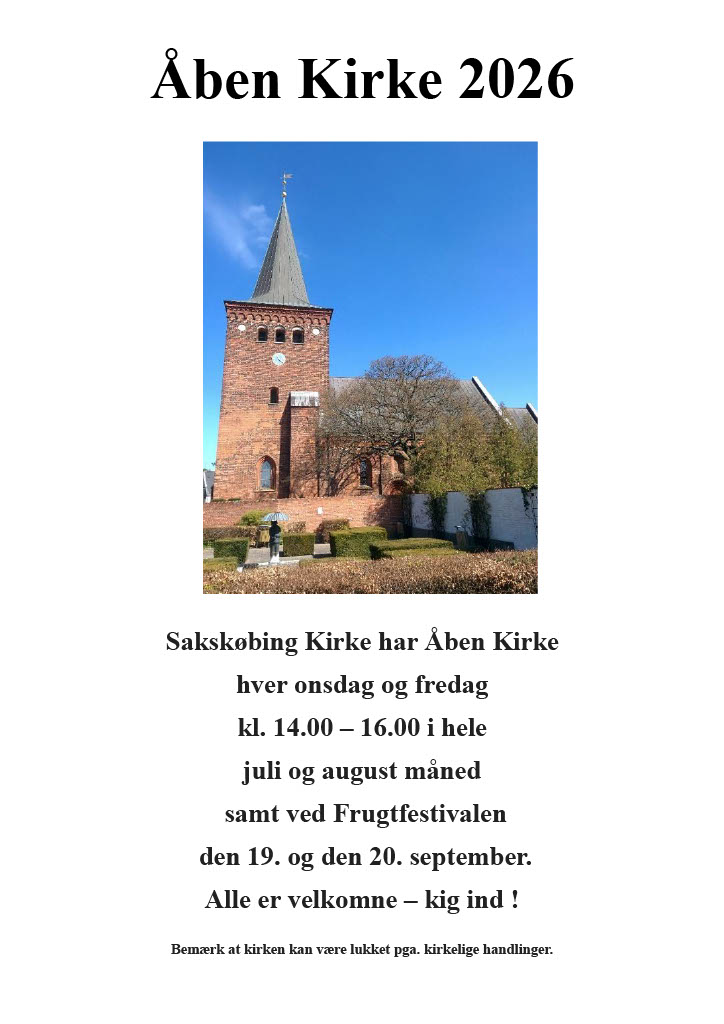 Plakat Åben Kirke 2026